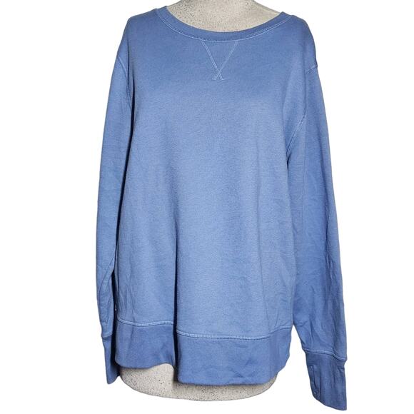 Blue Crewneck Ultrasoft Fleece Sweatshirt Size XL - Picture 1 of 3